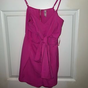 Bright pink romper